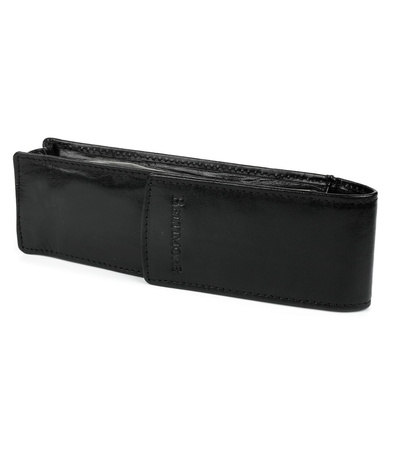 Skórzane etui na długopisy Beltimore CZARNE