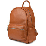 Skórzany PLECAK DAMSKI A4 Vera Pelle BRĄZOWY