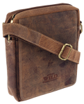 Listonoszka męska - torba skórzana na ramię dla mężczyzny. Brąz