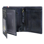 Portfel męski skóra orzeł RFID granatowy