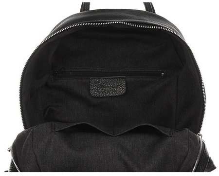 Skórzany PLECAK DAMSKI A4 Vera Pelle CZARNY