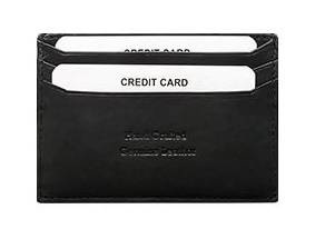 Skórzane ETUI NA KARTY Paul Rossi CZARNE