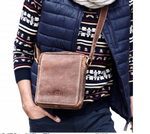 Listonoszka męska - torba skórzana na ramię dla mężczyzny. Brąz