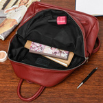 Skórzany PLECAK DAMSKI A4 Vera Pelle BORDOWY