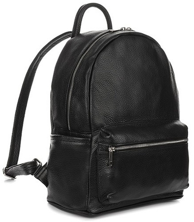 Skórzany PLECAK DAMSKI A4 Vera Pelle CZARNY