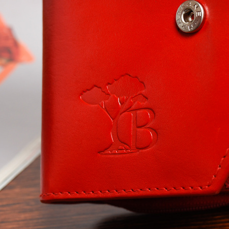 Skórzany portfel damski RFID Beltimore CZERWONY