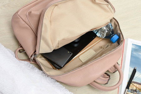 Skórzany PLECAK DAMSKI A4 Vera Pelle CZARNY