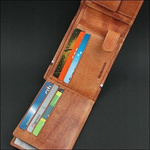 Portfel męski skóra RFID orzeł granatowy