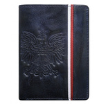 Portfel męski skóra orzeł RFID granatowy