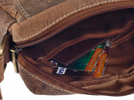 Listonoszka męska - torba skórzana na ramię dla mężczyzny. Brąz