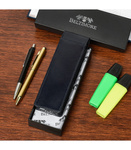 Skórzane etui na długopisy Beltimore GRANATOWE