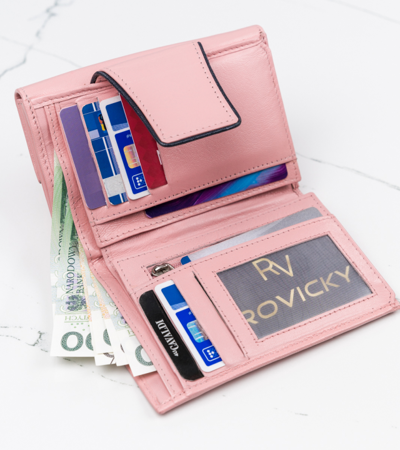 Skórzany portfel damski RFID stop Cavaldi® zatrzask