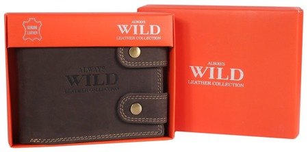 Skórzany portfel męski z łańcuchem Always Wild 
