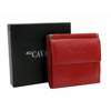 Kwadratowy czerwony portfel damski ochrona RFID