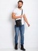 Skórzana miejska torba męska na ramię listonoszka 8022-NDM PA BLACK